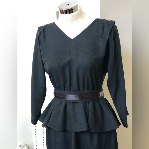Costume Tailleur Leslie Fay Perlé Noir - Taille 18WP - Robe Seule - Neuf Avec étiquettes